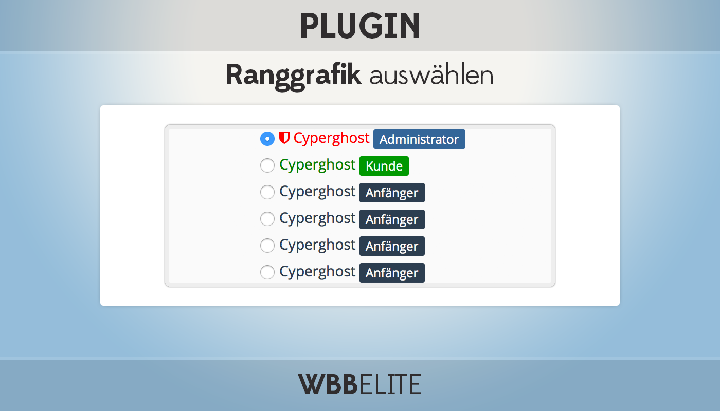 Eigene Ranggrafik auswählen