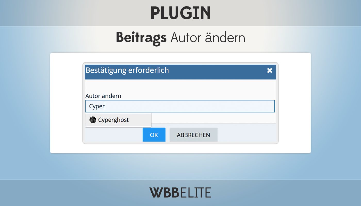 Beitrags-Autor ändern