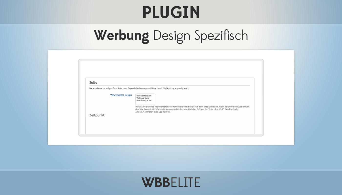 Werbung Designs spezifisch