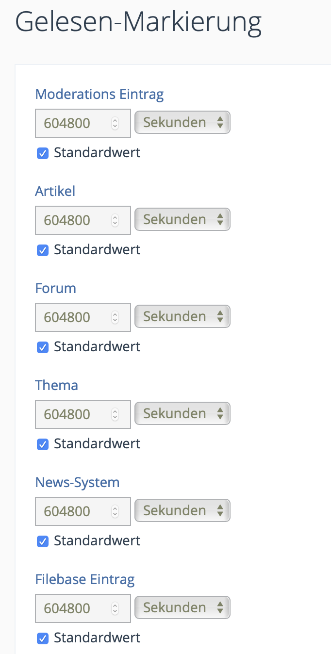 Gelesen Markierungen verändern